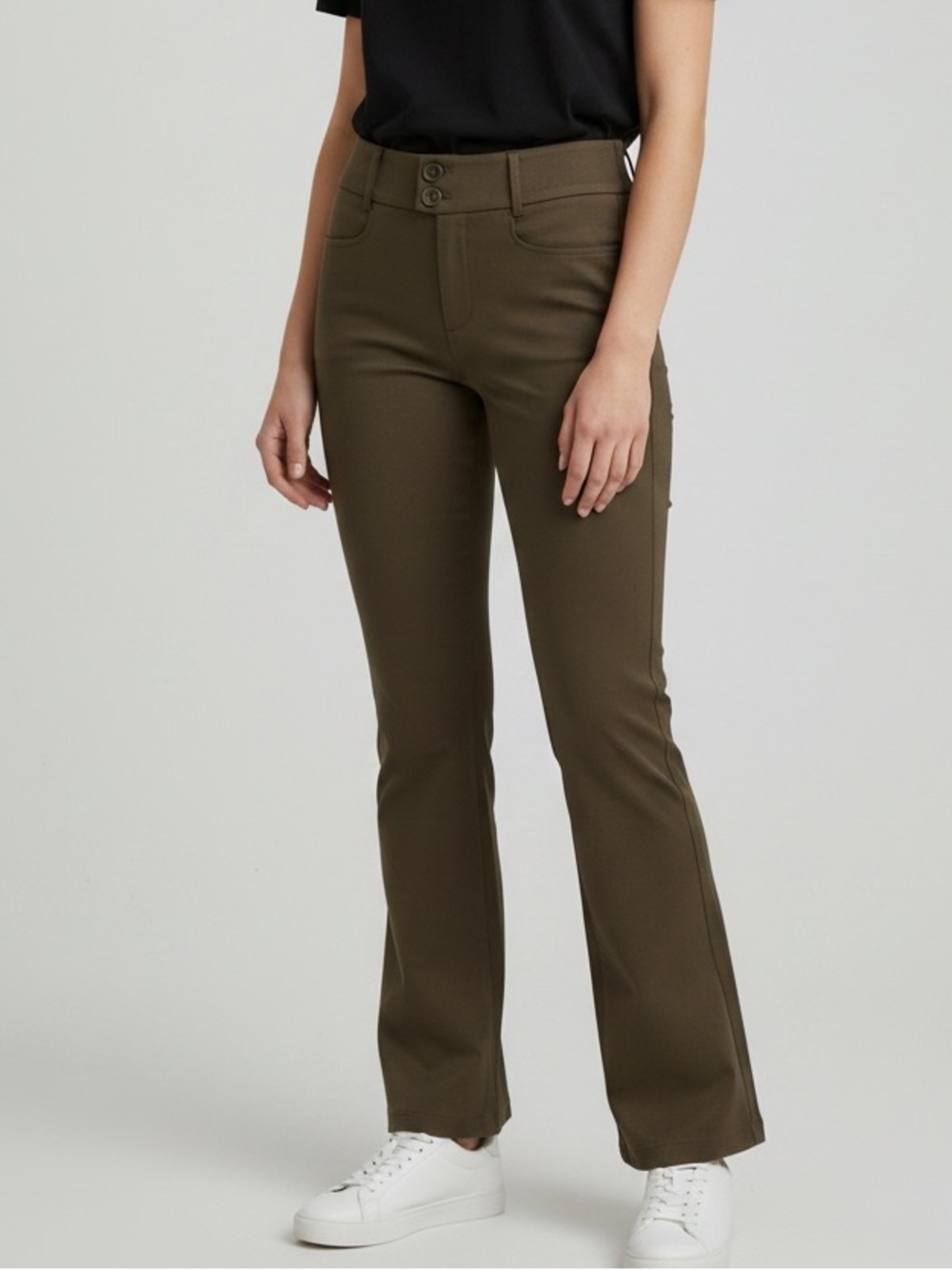NWOT Halara bootcut stretch work pants brown small